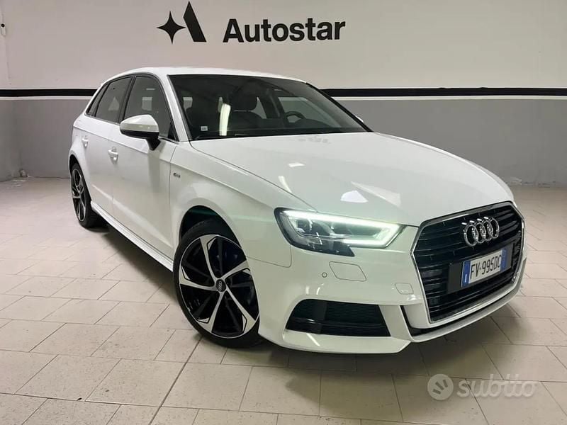 Usata Audi A3 S-Line 116 CV (85 kW) 2019 Bianco Berlina