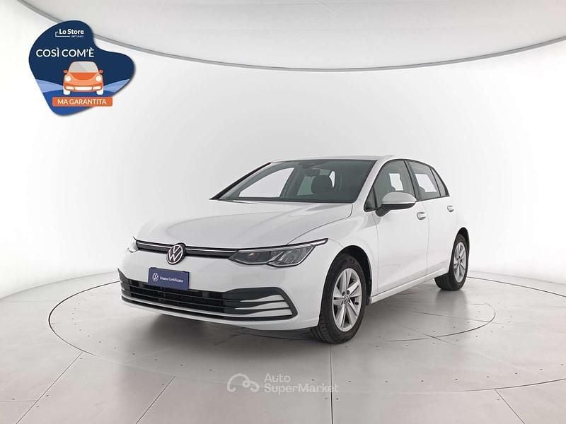 Pure white Usata 2022 VW Golf VIII Life Tre volumi | 18.900 € (Buon prezzo) - Immagine 1/4