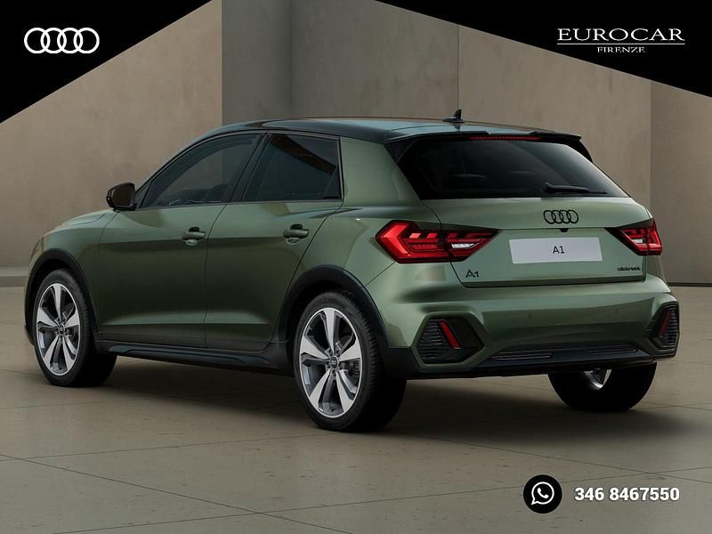 Nuova Audi A1 Design 116 CV (85 kW) 2025 Verde distretto metallizzato nero mito m Berlina