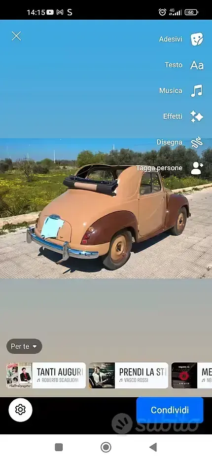Usata Fiat 500C 1950 Marrone