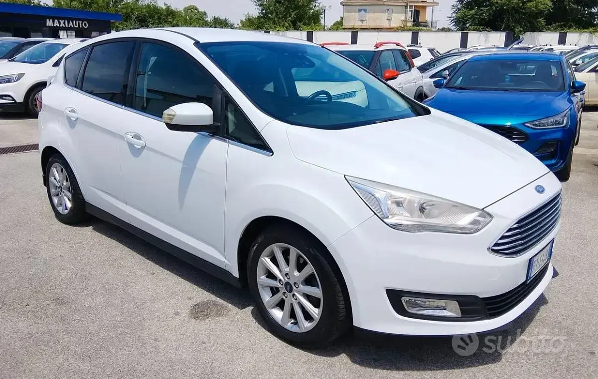 Usata Ford C-MAX Titanium 120 CV (88 kW) 2018 Bianco Monovolume