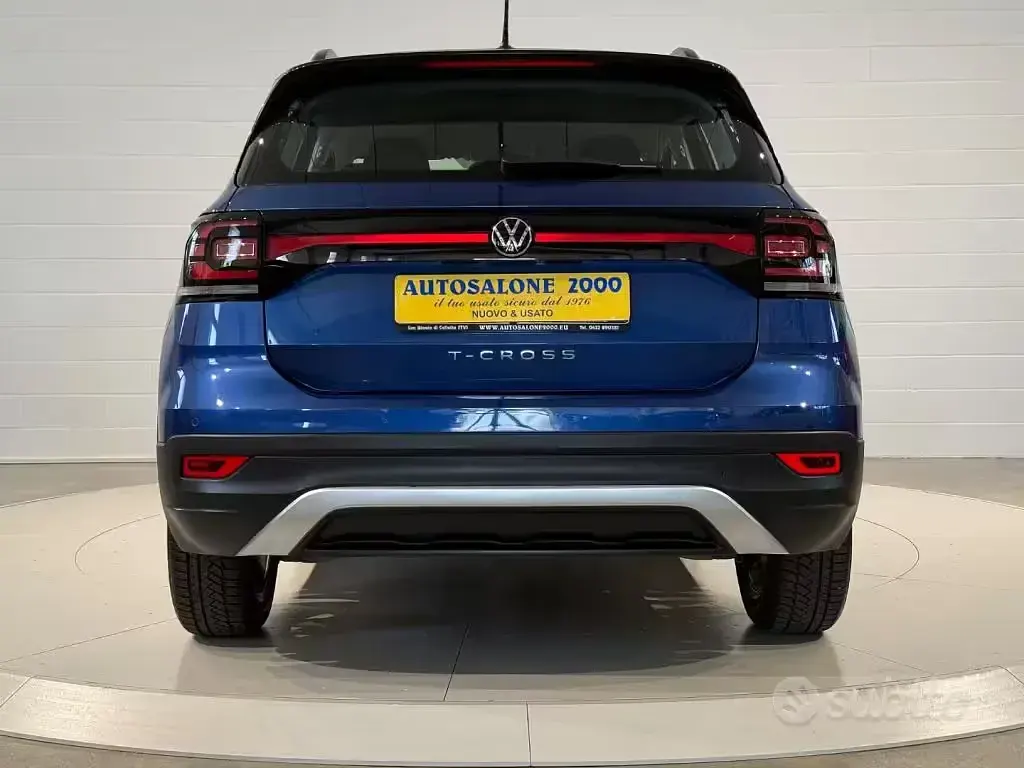 Usata VW T-Cross Style 110 CV (80 kW) 2022 Blu SUV