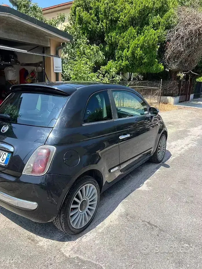 Usata Fiat 500 Lounge 75 CV (55 kW) 2009 Nero Cabrio