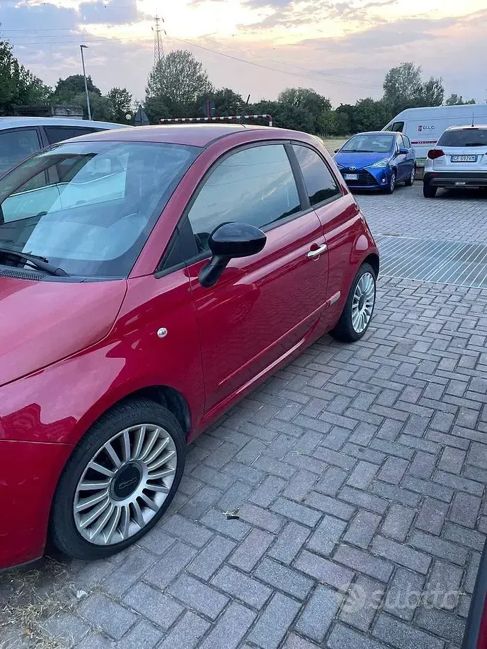 Usata Fiat 500 Sport 69 CV (50 kW) 2009 Rosso Cabrio