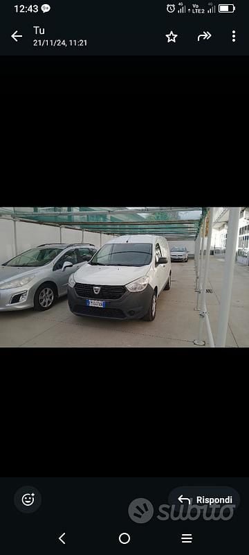 Usata Dacia Dokker 115 CV (84 kW) 2017 Bianco Monovolume