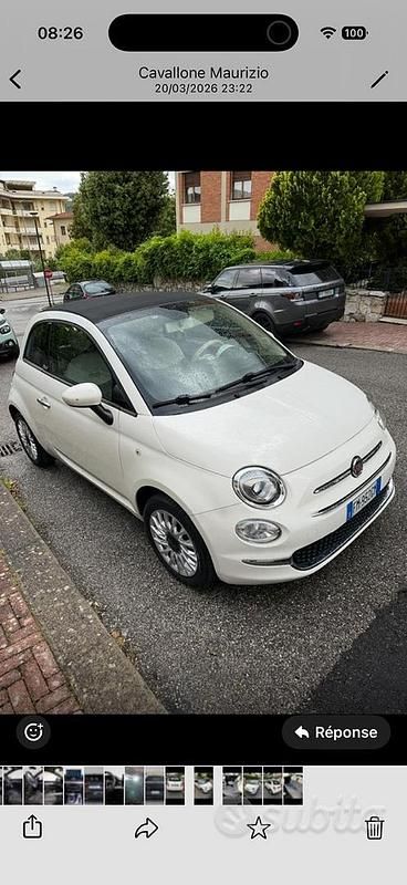 Usata Fiat 500 69 CV (50 kW) 2017 Bianco Cabrio