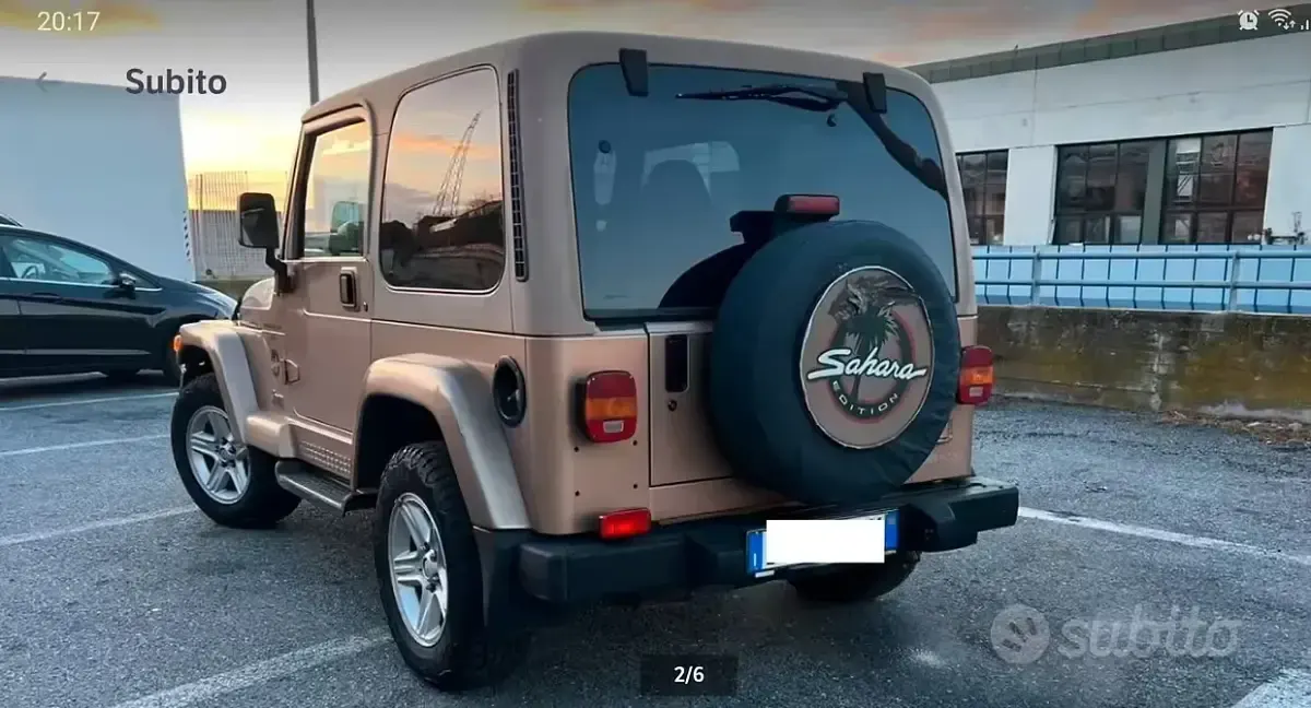 Usata Jeep Wrangler Sahara 177 CV (130 kW) 2000 SUV