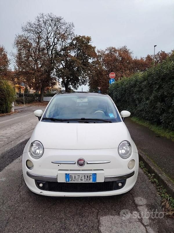 Bianco Usata 2008 Fiat 500 Cabrio | 4000 € - Immagine 1/4