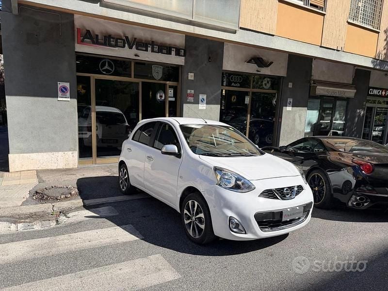 Bianco pastello Usata 2016 Nissan Micra N-TEC Tre volumi | 7970 € (Buon prezzo) - Immagine 1/4