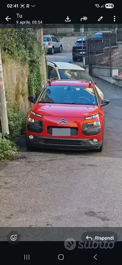 Usata Citroën C4 Cactus 82 CV (60 kW) 2016 Rosso Utilitaria