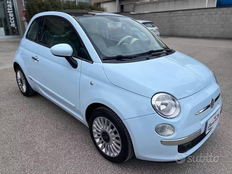 Usata Fiat 500 Lounge 69 CV (50 kW) 2009 Blu Cabrio
