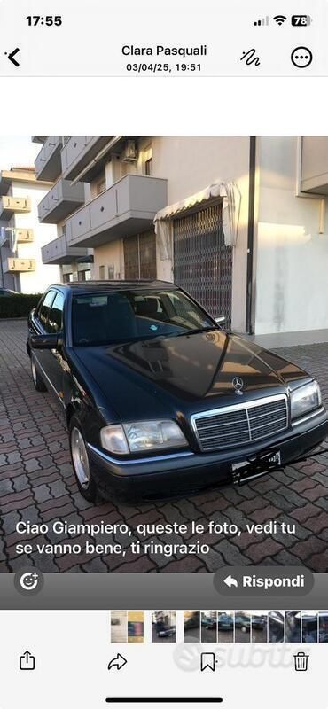 Usata Mercedes C180 122 CV (89 kW) 1995 Blu Berlina