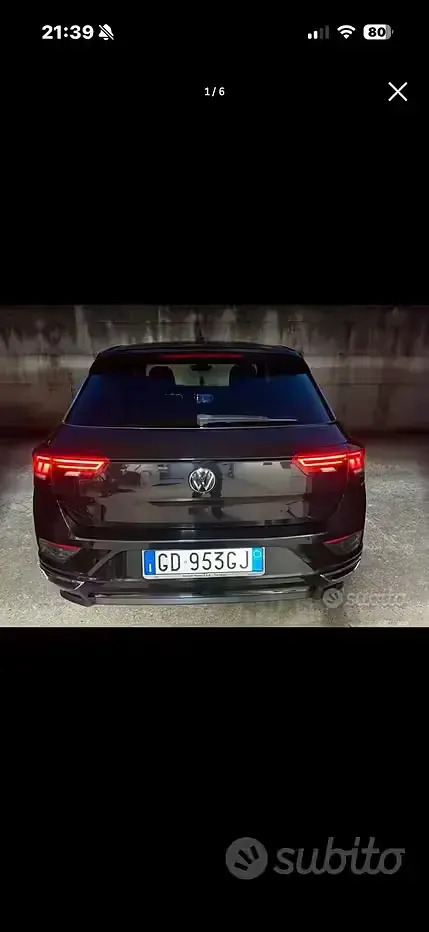Usata VW T-Roc R-line 150 CV (110 kW) 2021 Nero SUV