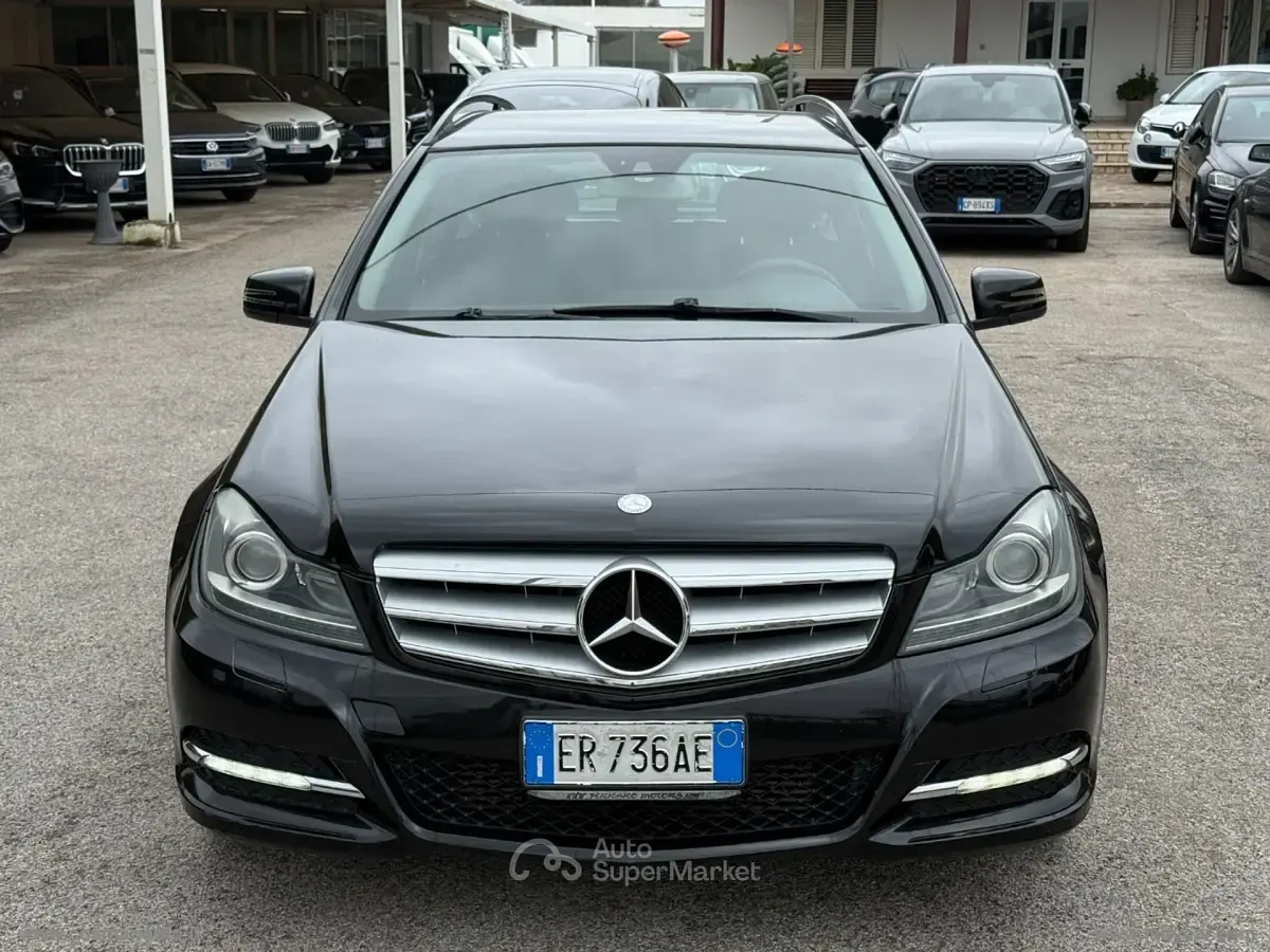 Usata Mercedes C200 Avantgarde 136 CV (100 kW) 2013 Nero Station wagon