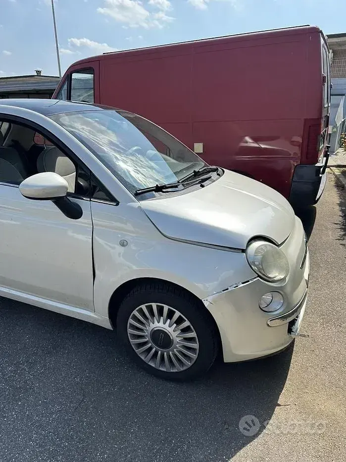 Usata Fiat 500 75 CV (55 kW) 2009 Bianco Cabrio