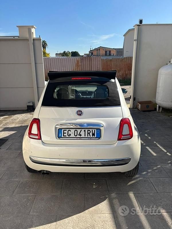 Usata Fiat 500C 69 CV (50 kW) 2011 Bianco Cabrio