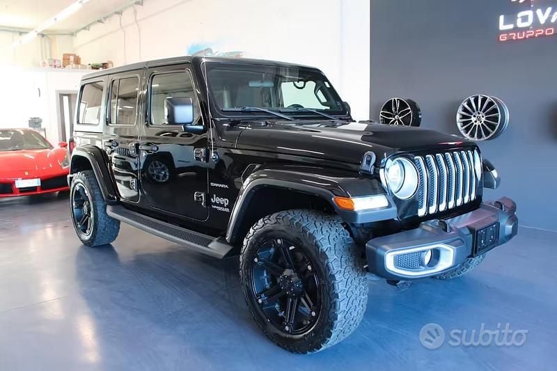 Usata Jeep Wrangler Unlimited Sahara 272 CV (200 kW) 2021 Nero SUV