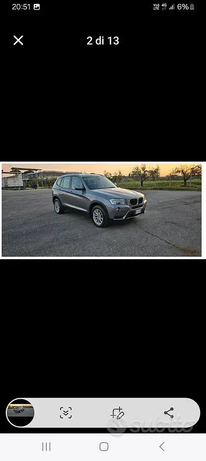 Usata BMW X3 184 CV (135 kW) 2011 Grigio SUV
