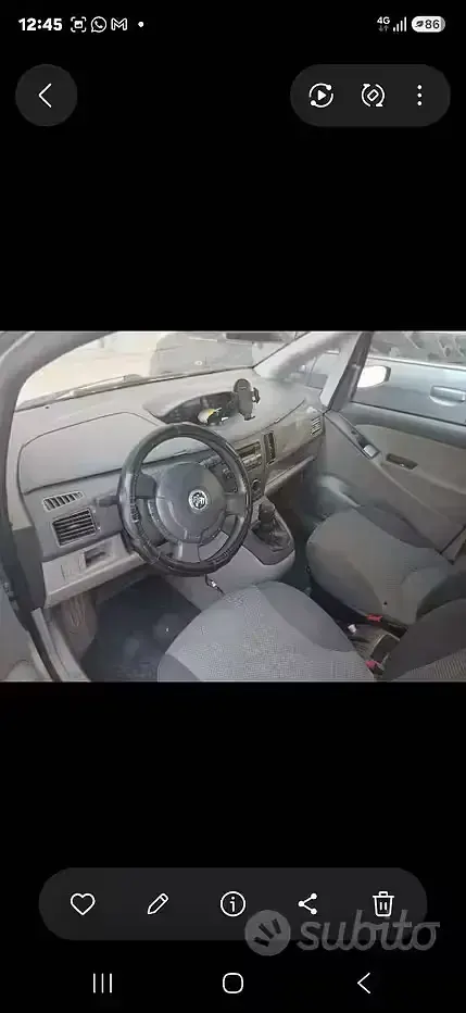 Usata Fiat Idea 69 CV (50 kW) 2005 Grigio Monovolume