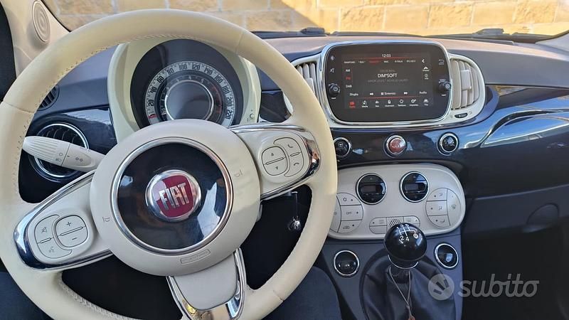 Usata Fiat 500 Lounge 69 CV (50 kW) 2015 Nero Utilitaria