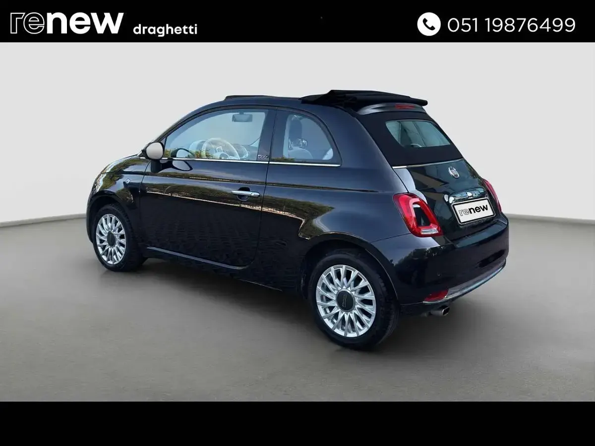 Usata Fiat 500C Lounge 69 CV (50 kW) 2019 Nero Cabrio