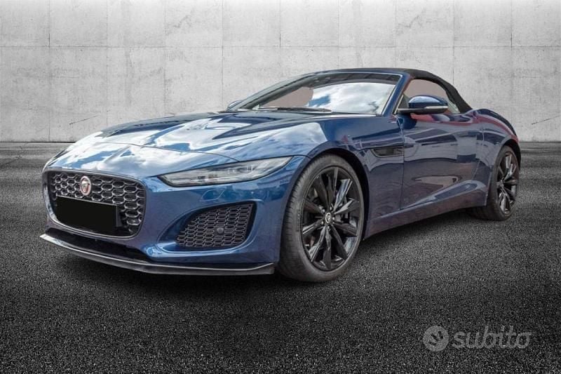 Usata Jaguar F-Type R-Dynamic 300 CV (220 kW) 2021 Blu/azzurro Cabrio