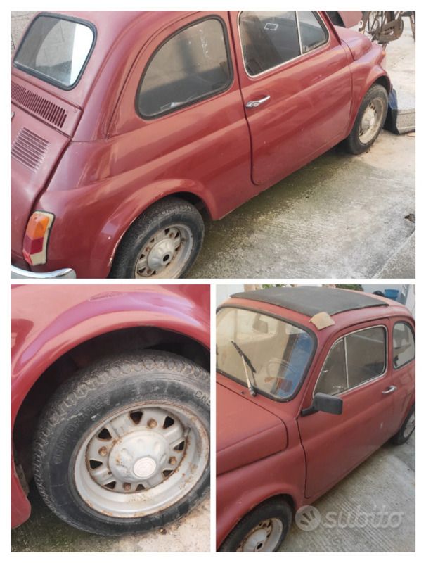 Usata Fiat 500 1970 Rosso Utilitaria