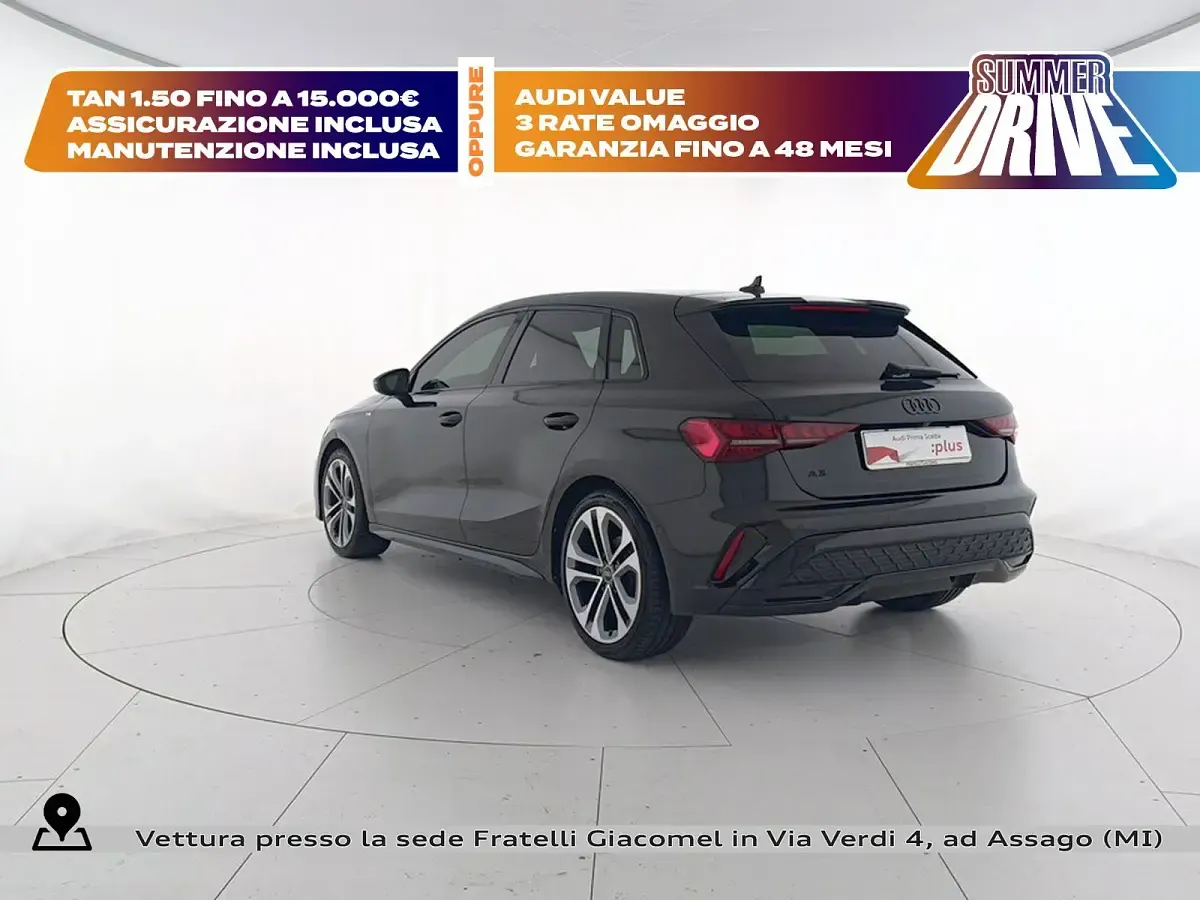 Usata Audi A3 S-Line 150 CV (110 kW) 2025 Nero mito metallizzato Berlina