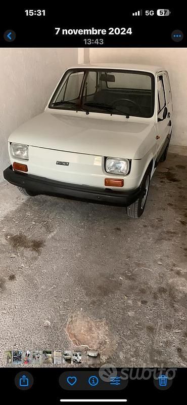 Usata Fiat 126 1970 Bianco Utilitaria