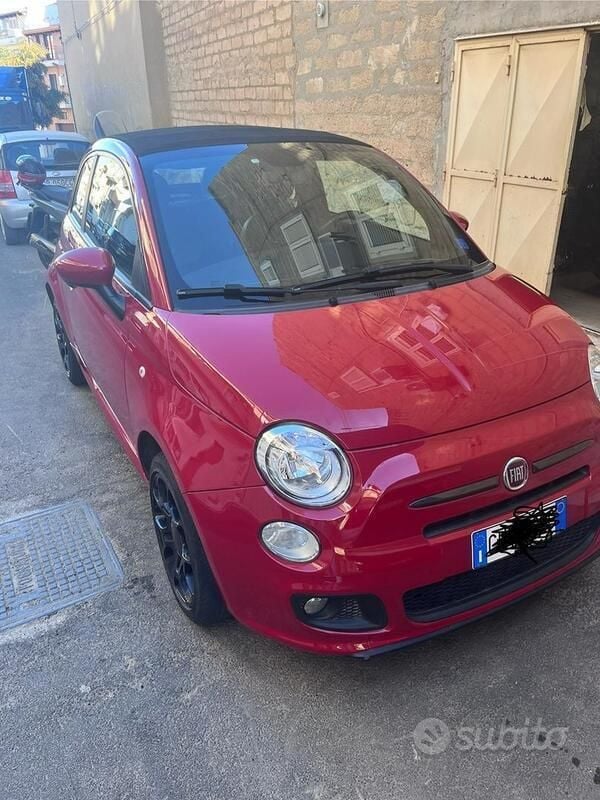 Usata Fiat 500C Sport 69 CV (50 kW) 2013 Rosso Cabrio