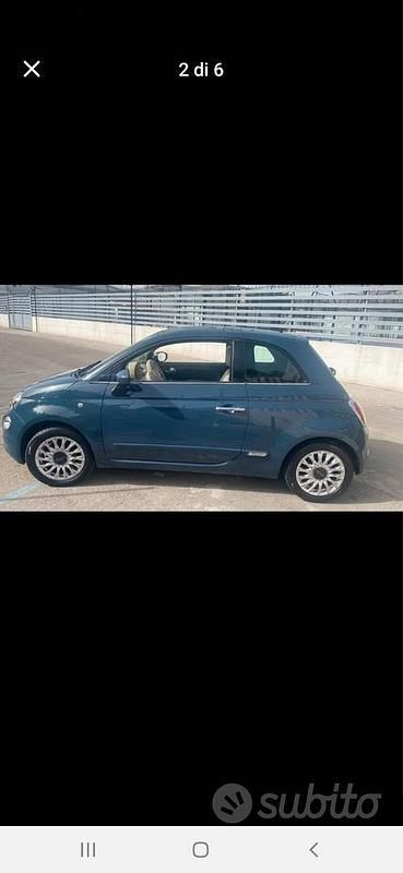 Usado Fiat 500 75 CV (55 kW) 2009 Azul Descapotable