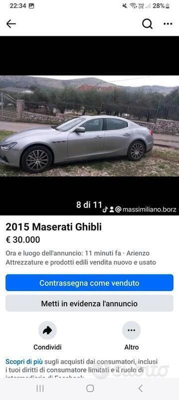 Usata Maserati Ghibli 410 CV (301 kW) 2015 Grigio Coupé