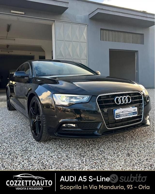 Usata Audi A5 S-line plus 177 CV (130 kW) 2012 Nero Coupé