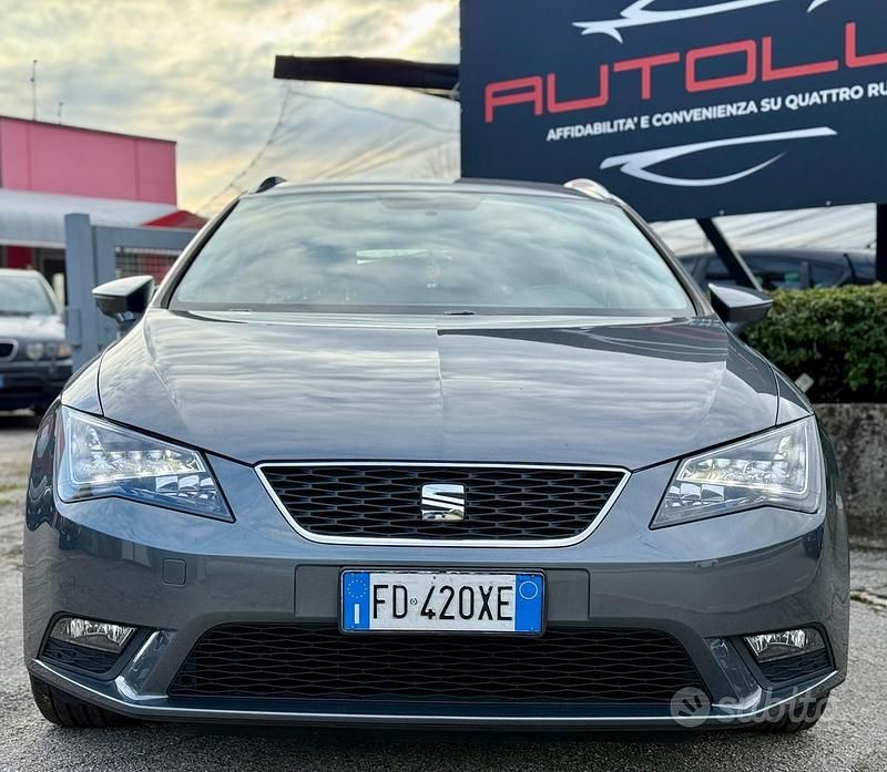 Usata Seat Leon ST 110 CV (80 kW) 2016 Grigio Station wagon
