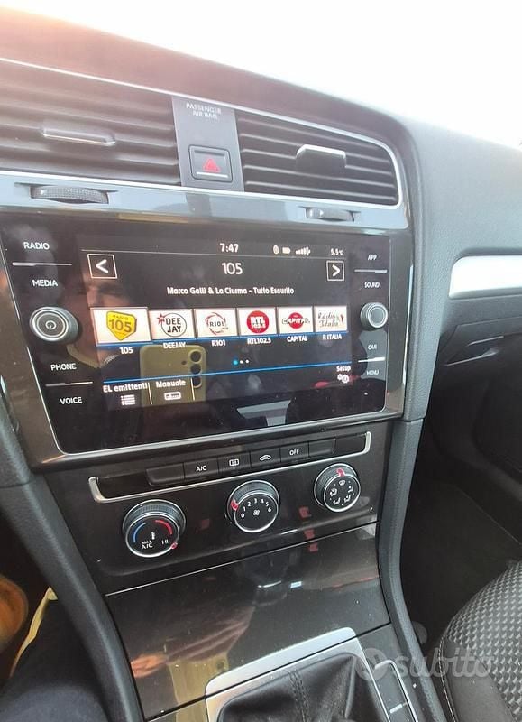 Usata VW Golf VII Highline 110 CV (80 kW) 2018 Bianco Berlina