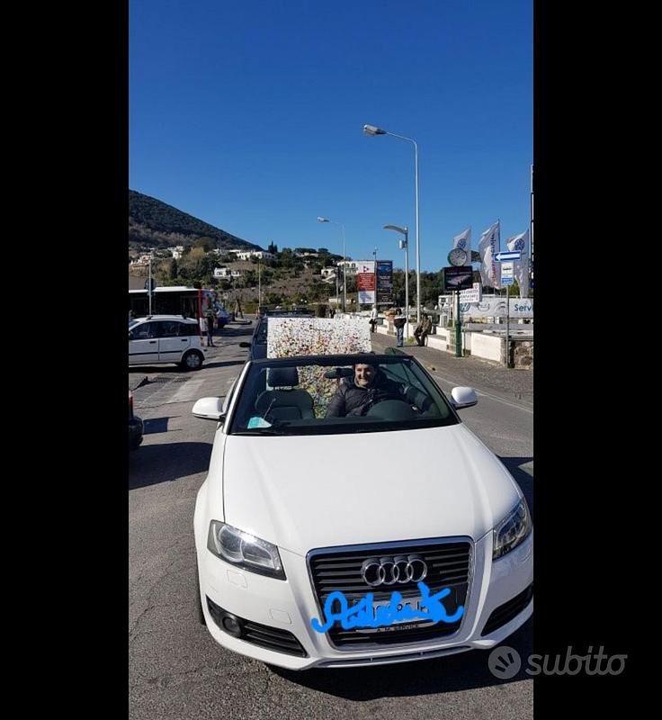 Bianco Usata 2009 Audi A3 Cabriolet Cabrio | 7900 € (Buon prezzo) - Immagine 1/2