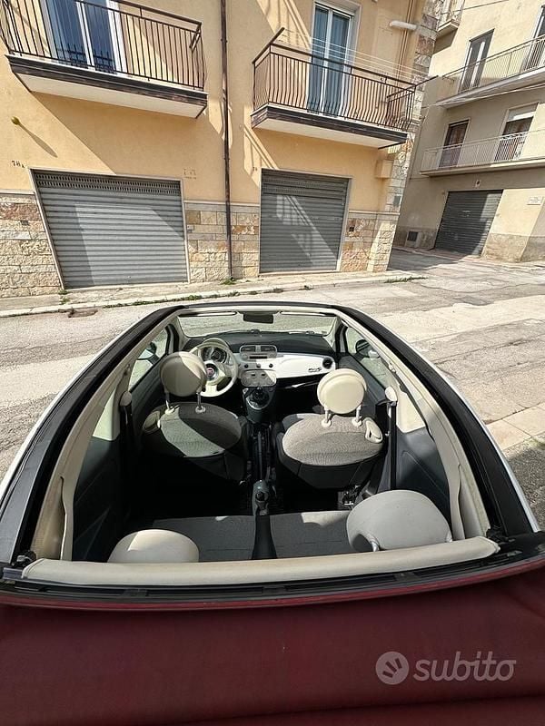 Usata Fiat 500C Pop 69 CV (50 kW) 2010 Bianco Cabrio