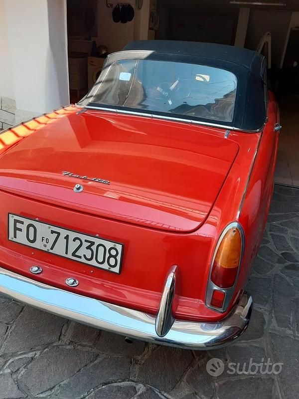 Usata Fiat 1200 1960 Rosso Cabrio