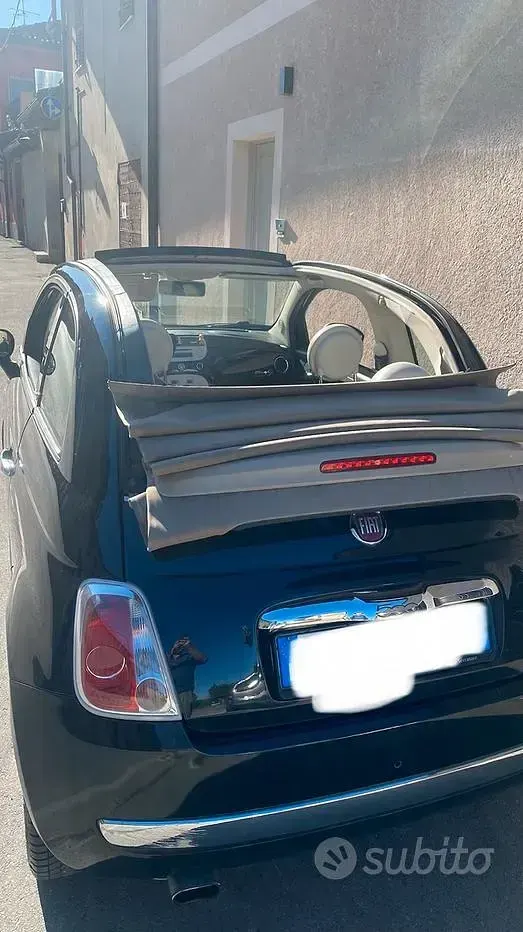 Usata Fiat 500 69 CV (50 kW) 2013 Nero Cabrio