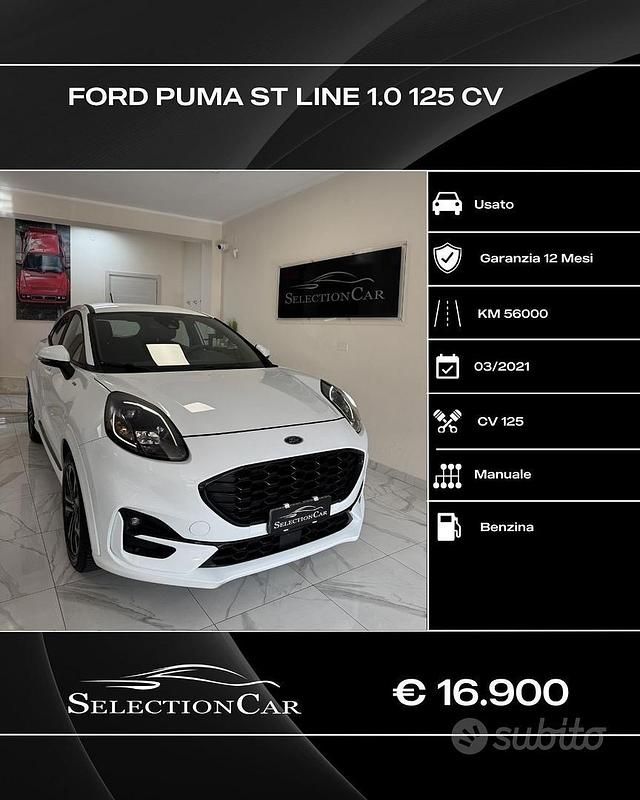 Usata Ford Puma ST-Line 125 CV (91 kW) 2021 Bianco SUV
