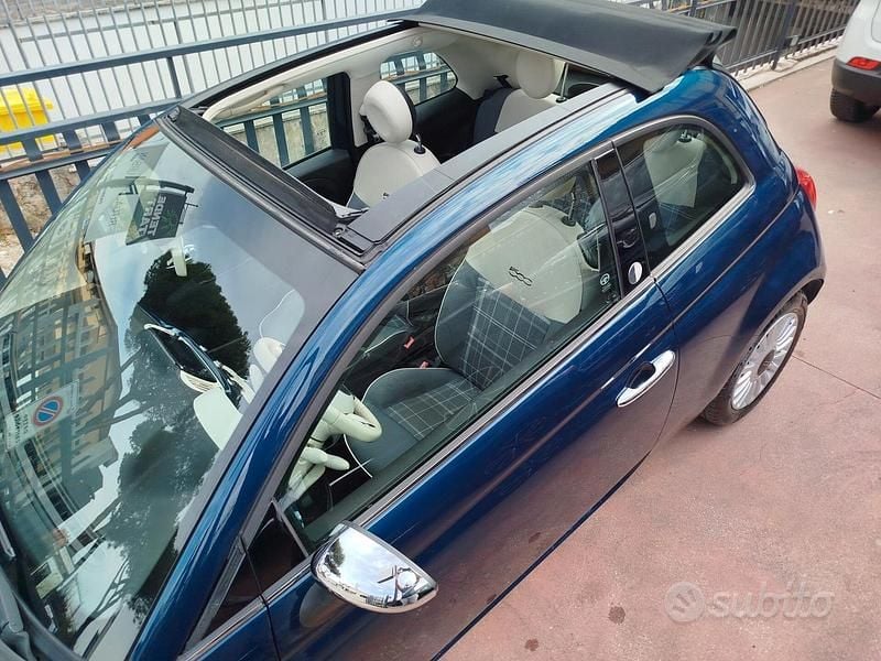 Usata Fiat 500C 85 CV (62 kW) 2018 Blu Cabrio