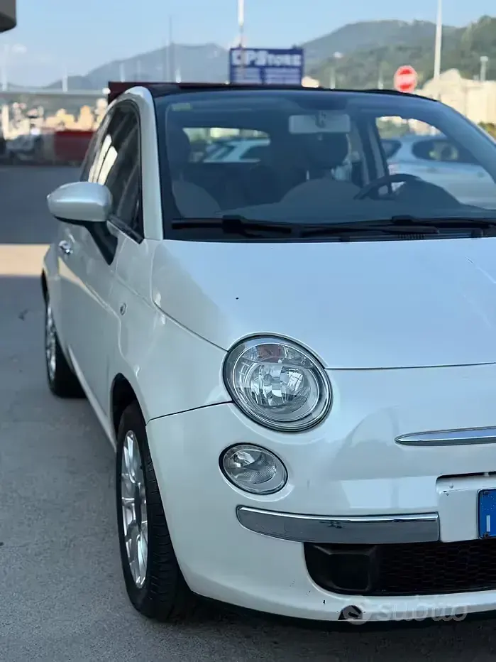 Usata Fiat 500C Lounge 69 CV (50 kW) 2010 Bianco Cabrio