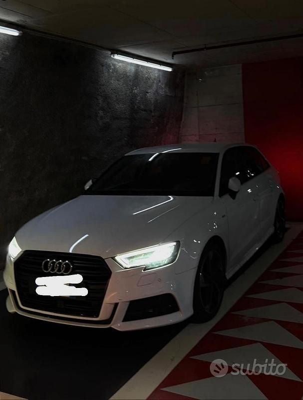 Usata Audi A3 S-Line 184 CV (135 kW) 2019 Bianco Berlina
