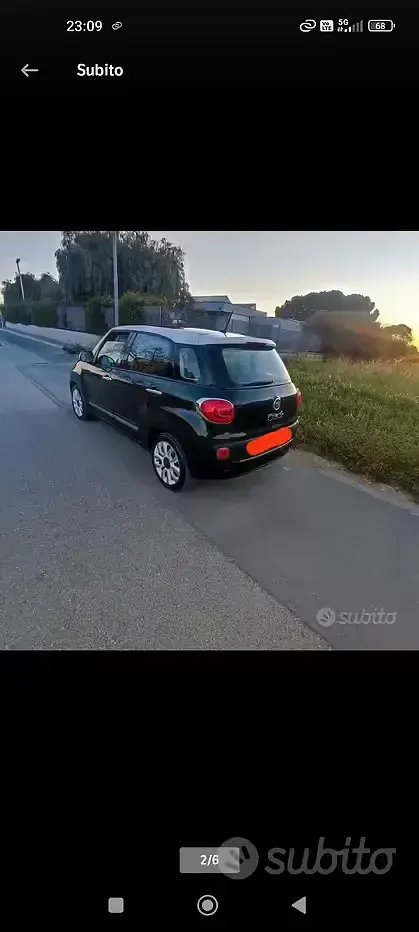 Usata Fiat 500L 105 CV (77 kW) 2014 Verde Monovolume