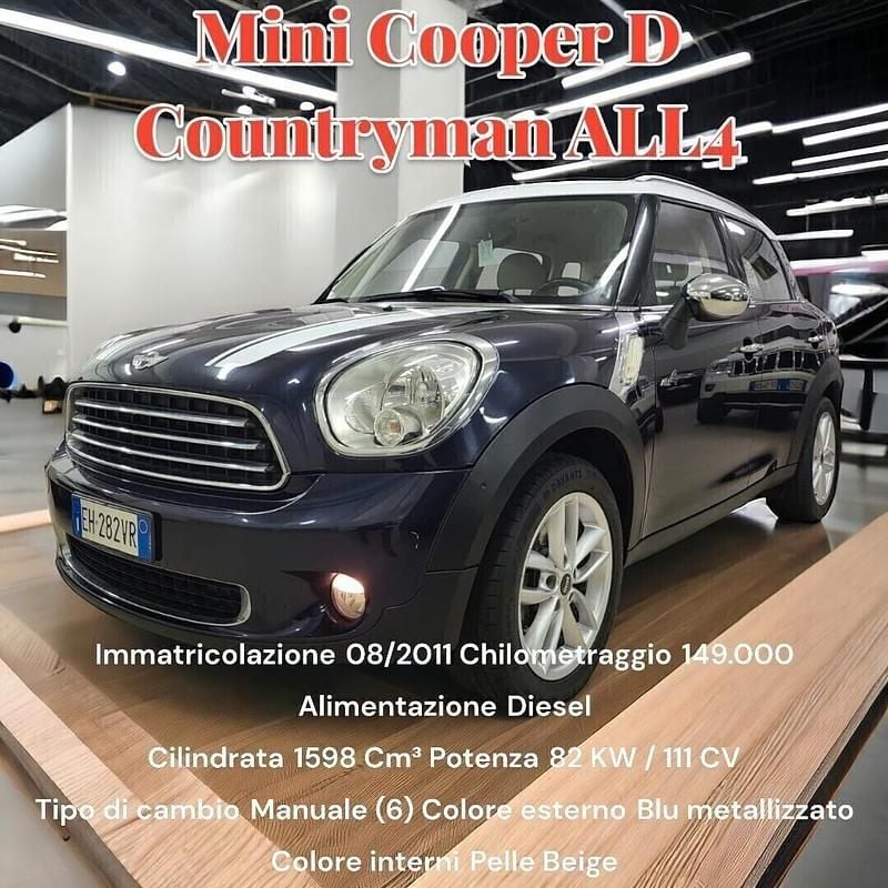 Usata Mini Cooper D Countryman 111 CV (81 kW) 2011 Blu SUV
