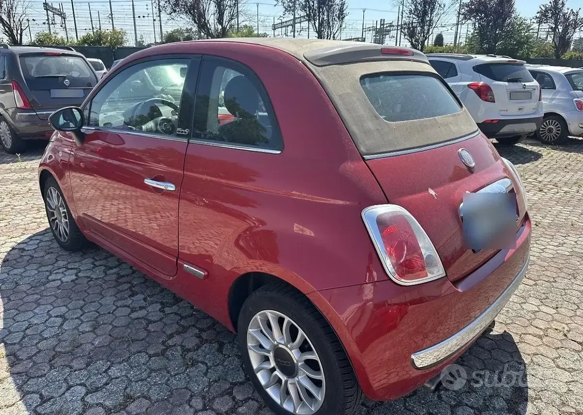 Usata Fiat 500C Lounge 86 CV (63 kW) 2012 Rosso Cabrio