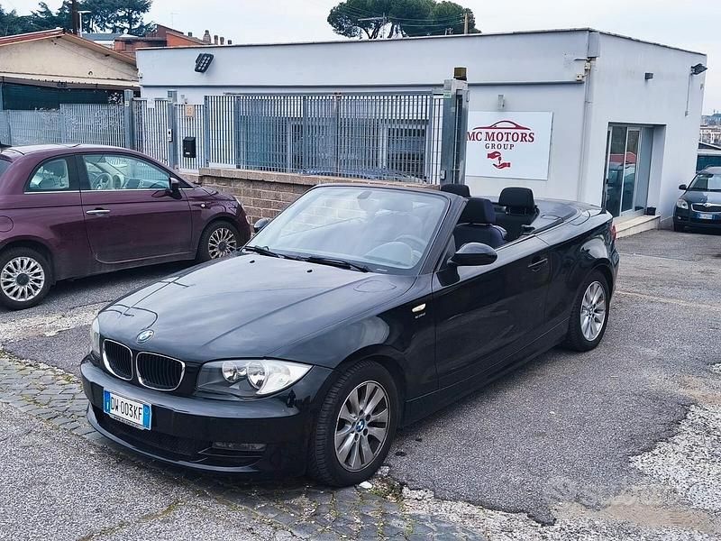 Usata BMW 118 Cabriolet 143 CV (105 kW) 2009 Nero Cabrio