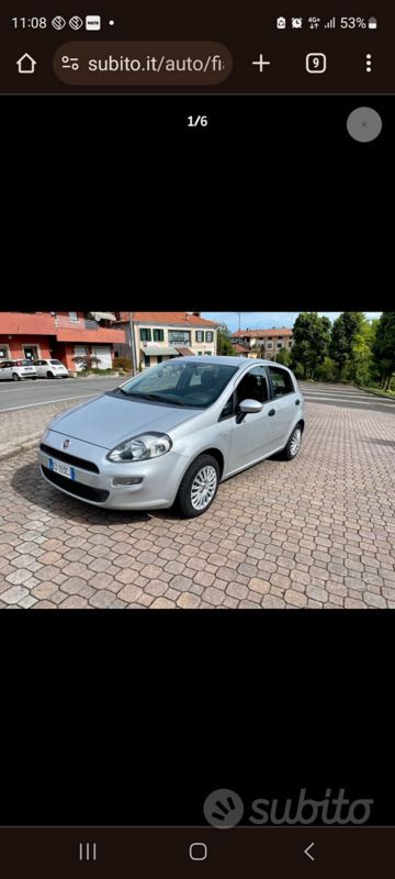 Grigio Usata 2015 Fiat Grande Punto Due volumi | 3000 € (Ottimo prezzo) - Immagine 1/4