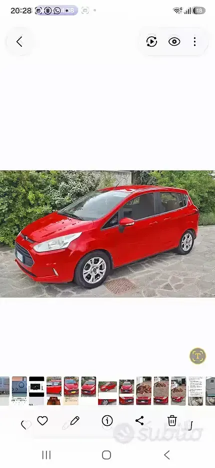 Usata Ford B-MAX 90 CV (66 kW) 2017 Rosso Monovolume