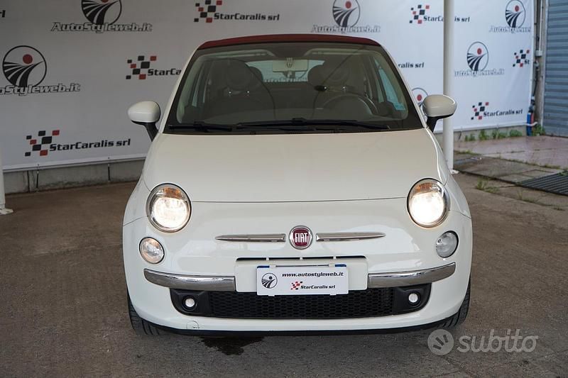 Usata Fiat 500C Lounge 69 CV (50 kW) 2014 Bianco Cabrio